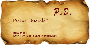 Polcz Dezső névjegykártya
