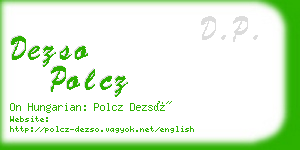 dezso polcz business card